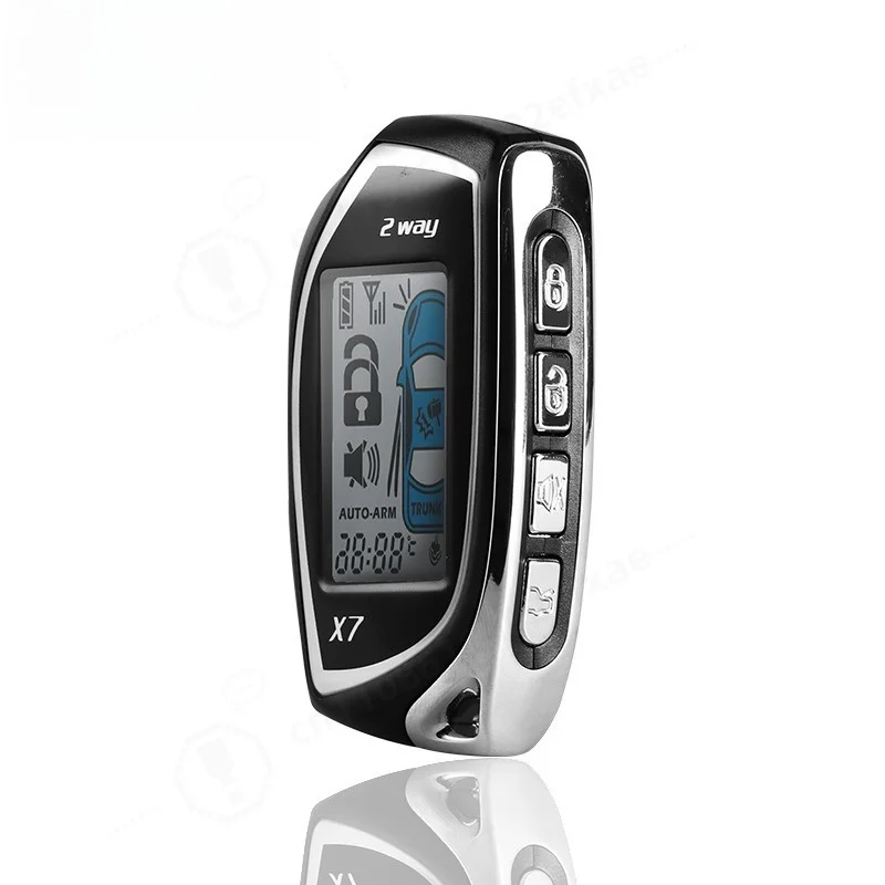 Universal 2-Way Car Alarm Remote Engine Control Voice Alert Collision Shock Sensor Anti-Theft System