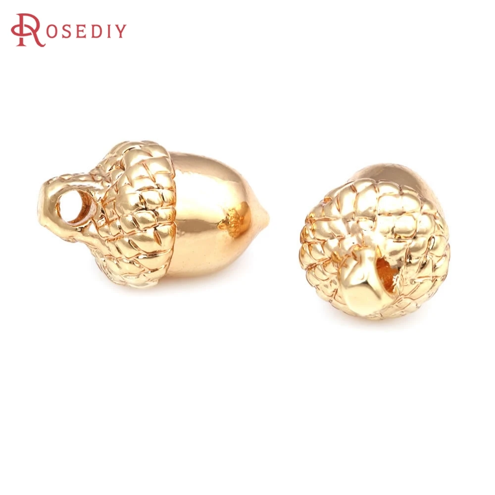 

10PCS 18K Gold Color Pinecone Charms Pendants High Quality Necklace Earrings Diy Jewelry Accessories
