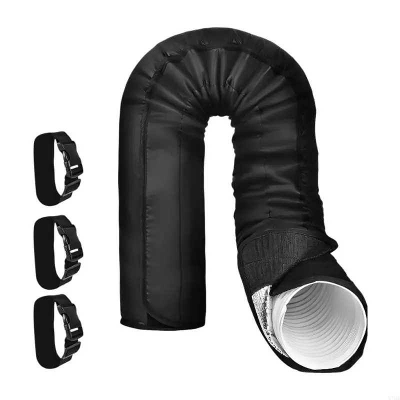 Portable Air Conditioner Exhaust Hose Cover, Insulation Sleeve with Reflective Inner Lining and Fastening Bands for Apartment