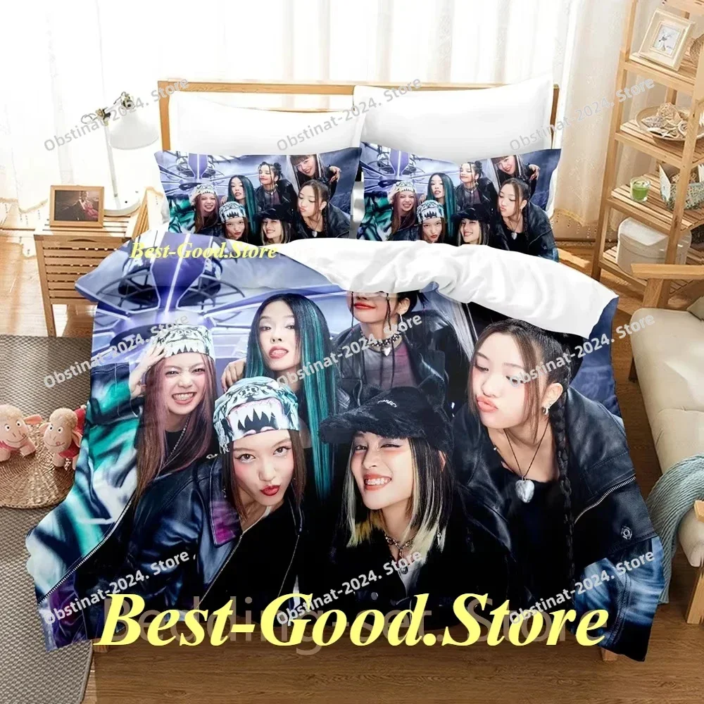 

2024 Girls Band XG Bedding Set Single Twin Full Queen King Size Bed Set Adult Kid Bedroom Duvetcover Sets 3D Print Bed Sheet Set