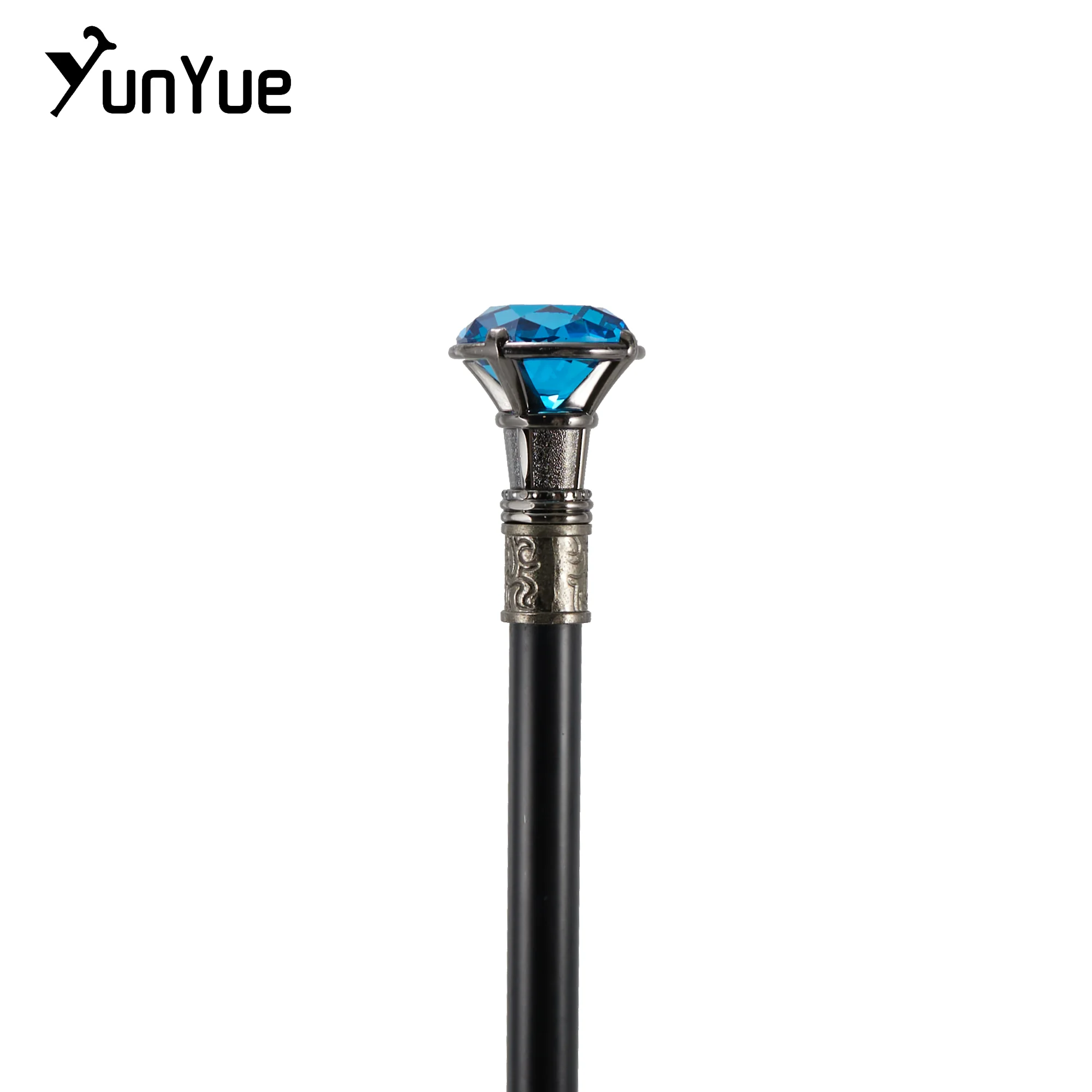 الشظية الأزرق الماس نوع عصا المشي شهم أنيقة أزياء الفن الزخرفية عصا للمشي سيدة خمر حزب تأثيري الصولجان #4