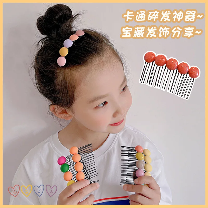 Fashion Children\'s Hairpins Little Girls Bangs Broken Hair Hairpins Girls Candy Color Sweet Cute Insert Comb Hair Accessories