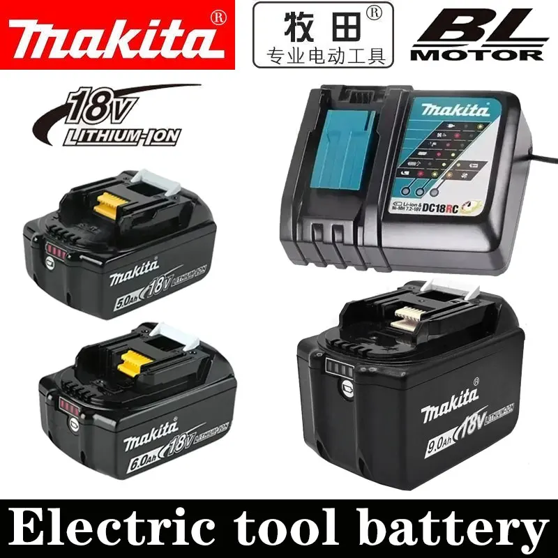 

Оригинальная аккумуляторная батарея Makita 18 В 9,0 Ач для электроинструментов Makita со светодиодной литий-ионной заменой LXT BL1860 BL1850 18 В