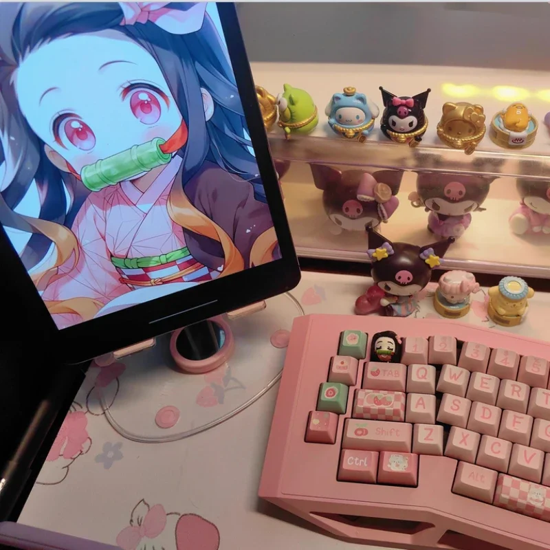 Anime Keycaps Kamado Nezuko Resin Key Caps Mechanical Keyboard Caps Personalized Artisan Keycap Accessories Gifts Korean Keycaps