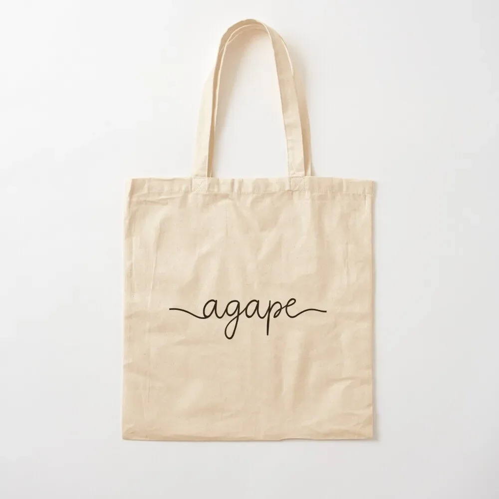 

Agape - Christian Quote Retro Bible Verse Tote Bag Cloth bag the tote bag shopping trolley