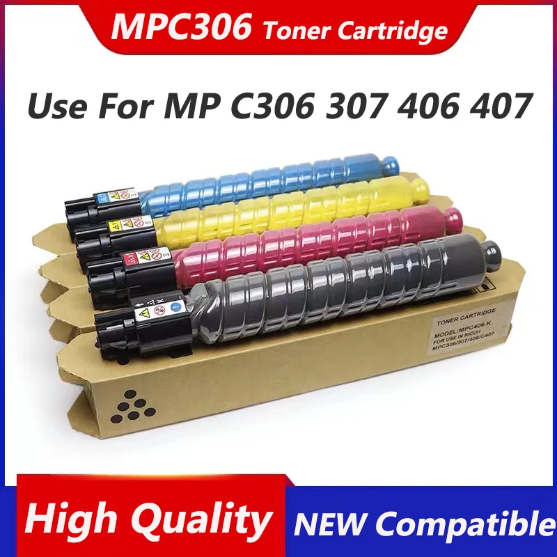 1PC BK260 CMY110g MPC306 MPC Toner Cartridge For Ricoh Aficio MP C306 307 406 407 Toner Powder Copier Supplies Compatible