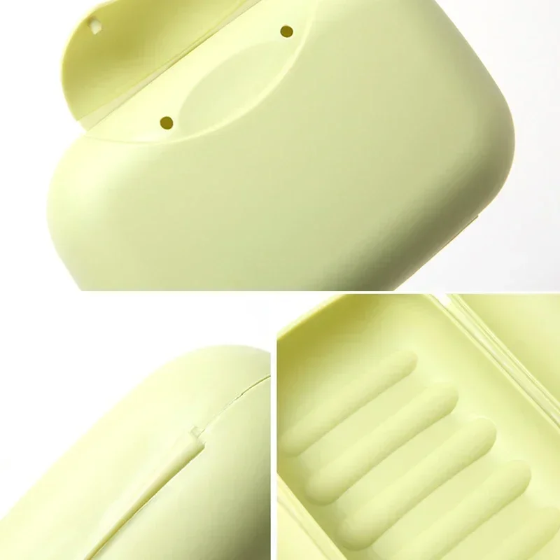 1Pcs Candy Color Portable Soap Dish Box Case Bath Bowl Plate Case Home Shower Travel Hiking Holder Container Soap Box