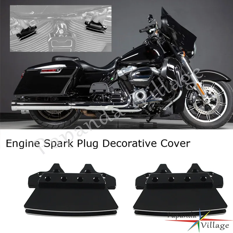 

Motorcycle Left Side Engine Spark Plug Decorative Cover For Harley Electra Glide Standard FLHT Freewheeler FLRT Street Bob FXBBS