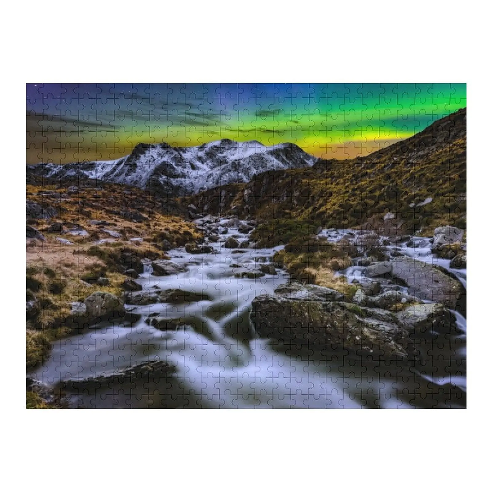 

Glowing Skies Snowdonia Jigsaw Puzzle Personalized Baby Toy Diorama Accessories Custom Gifts Personalised Toys Puzzle