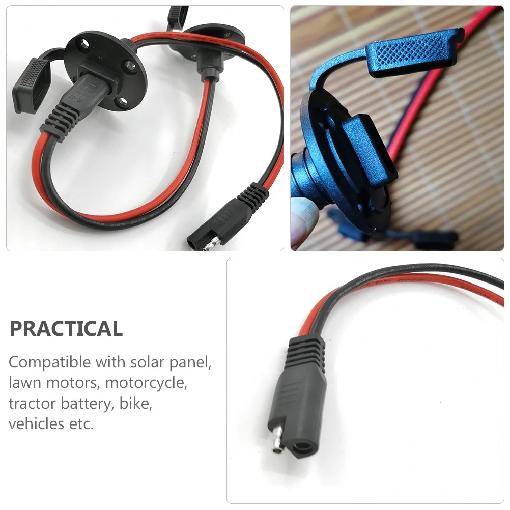 

4Sets Sae Power Socket Sidewall Port Connector Compatible Solar Panel Quick Release Connector Sae Connect Plug