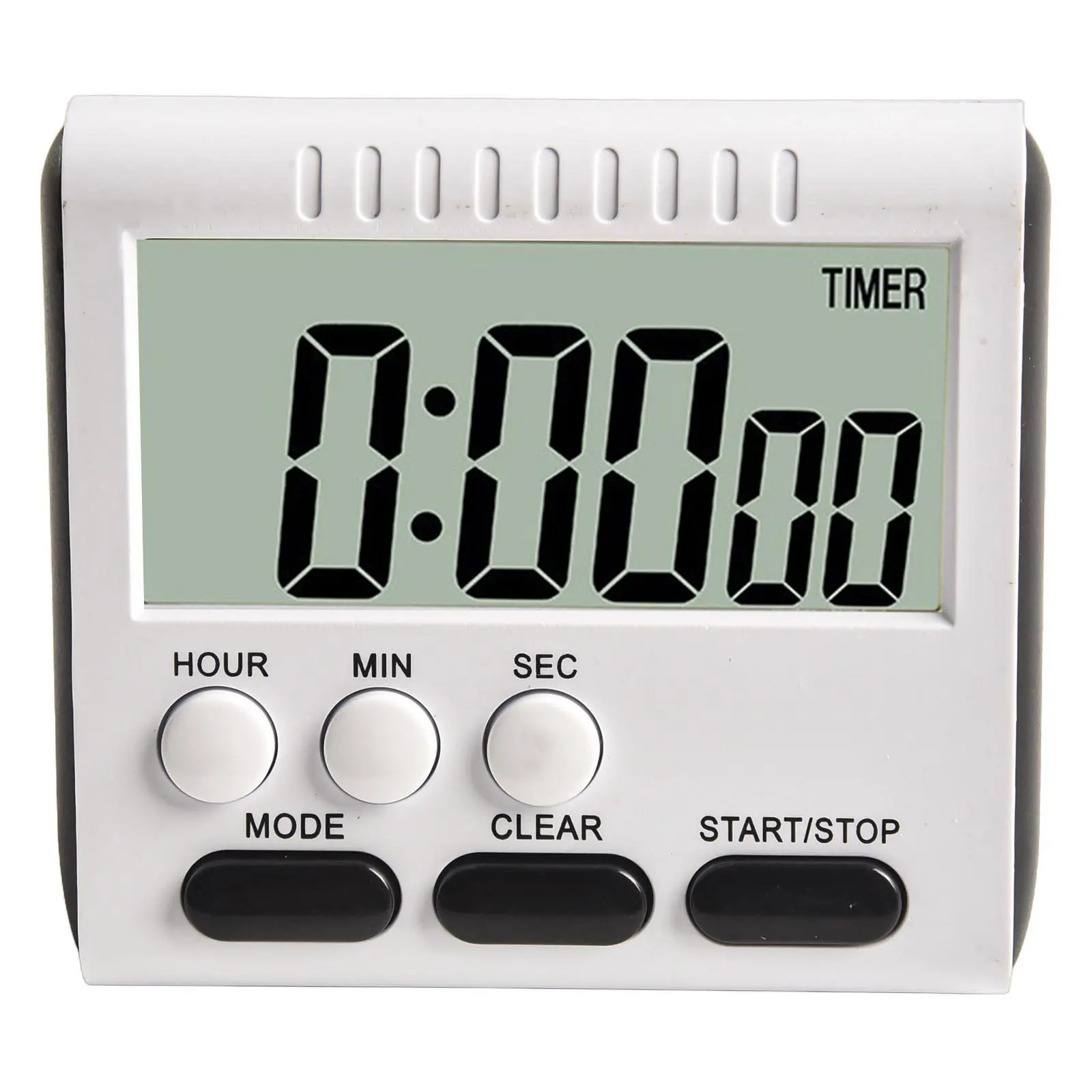 Large LCD Clock Digital Timer Alarm Clock Timer Count Up Function Foldable Stand Kitchen Magnetic Multi Purpose Alarm