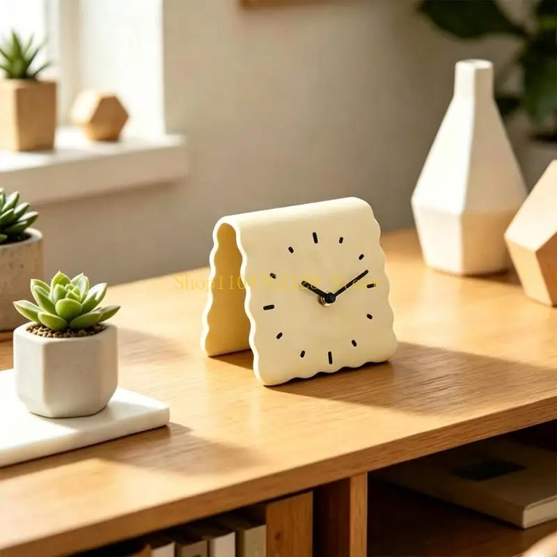 Decors Table Clock with Quiet Movement for Bedroom Office and Shelf Use best sale