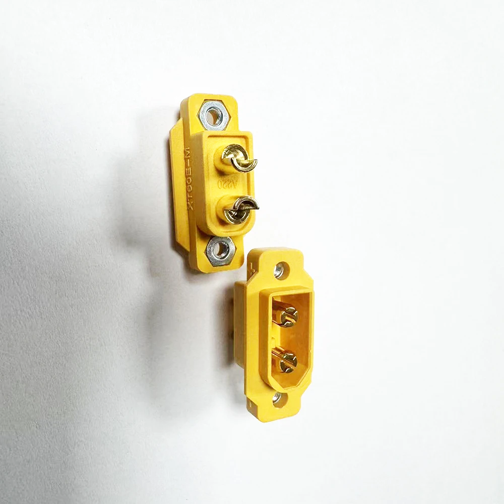 1/2/5PCS XT60E-M Mountable XT60 Male Plug Connector Model aircraft power battery plug fixed version male XT60E1-M