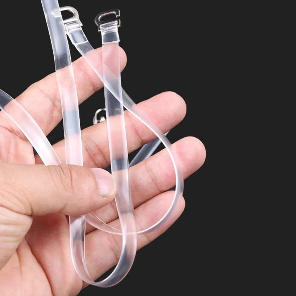 4 pary odpinanych pasków TPU do szpilek damskich, przezroczyste sznurówki zapobiegające zwijaniu się, praktyczne akcesoria