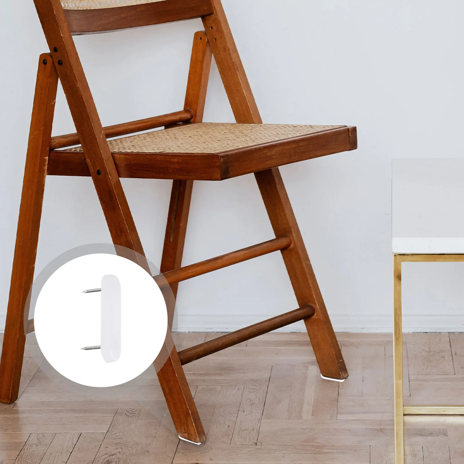 

100Pcs Plastic Head Double Nails Furniture Leg Pads Chair Feet Glide Nails Furniture Floor Protection Chair Feet Pads