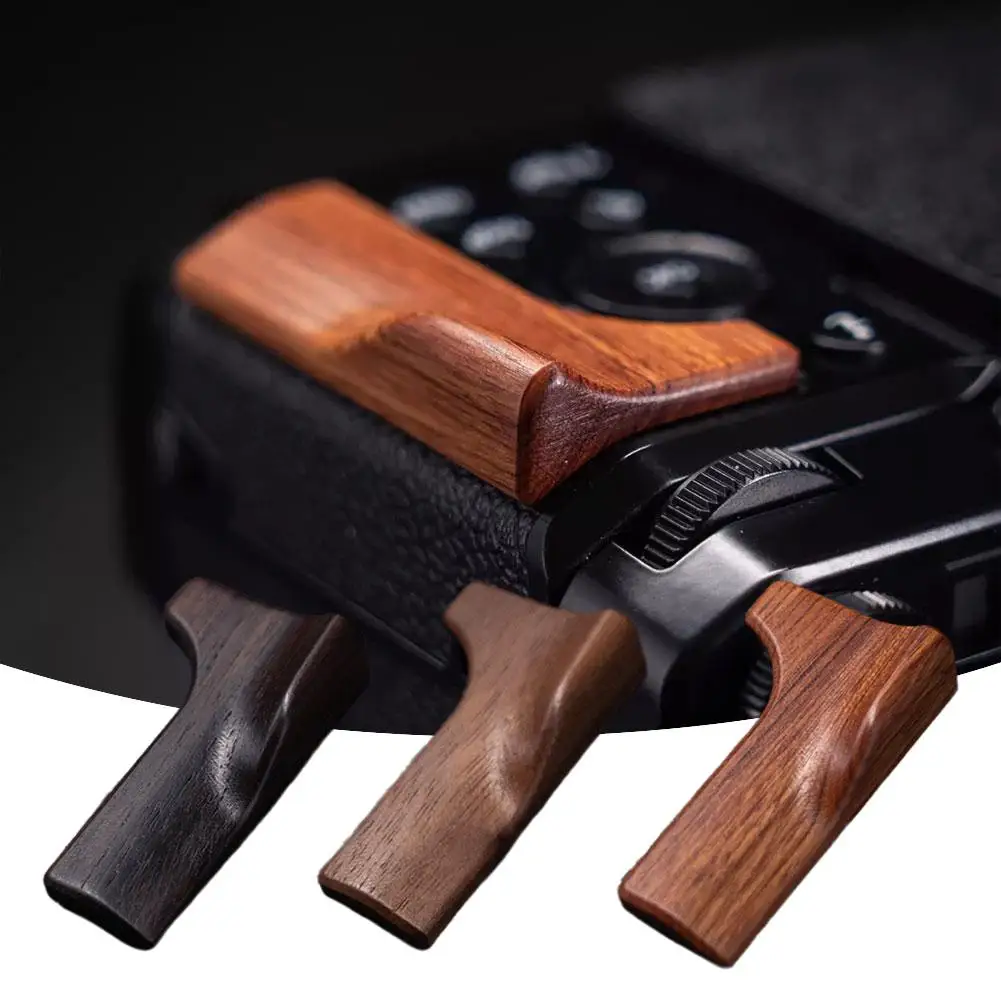 Solid Wood Finger Handle Grip For Nikon ZFC Digital Camera Ebony Walnut Wooden Hand Grip Lightweight Accessories