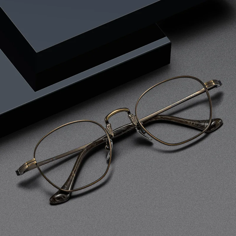 Retro, literary Song Tian with retro pattern plate anti-slip foot cover ultra-light male anti-blue myopia frame wholesale 80850.