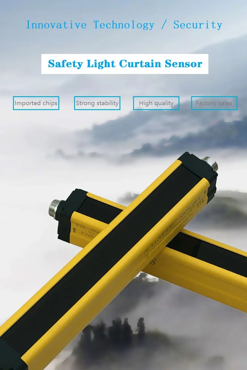 Licht vorhangs ensor schalter, Sicherheits licht gitter Sicherheits gerät, Schützen Hand-Infrarot-Sender-Empfänger, NPN,20mm, 6 Balken, DC 24V – Detail 2