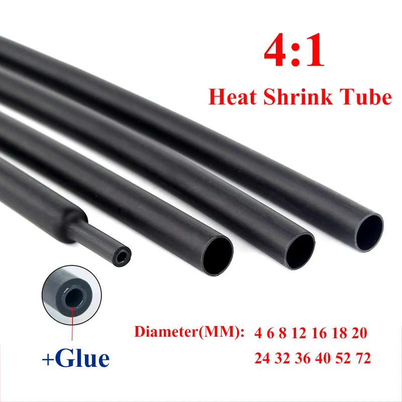 4mm-72mm 4:1 Rurka termokurczliwa z klejem Rurka termokurczliwa z podwójną ścianką termokurczliwą Zestaw tulei kablowych