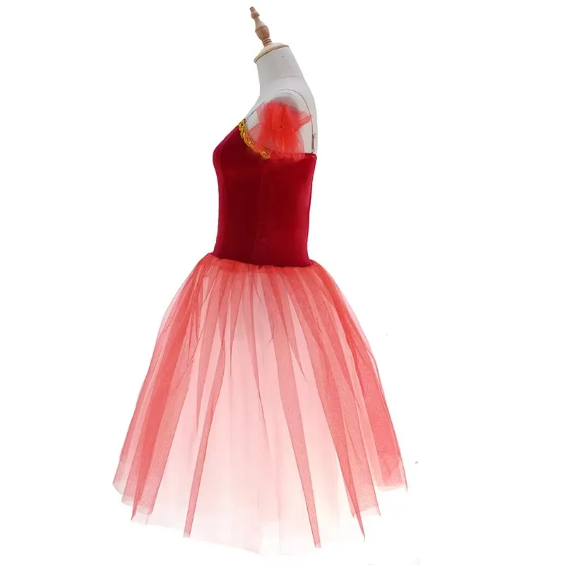 Nova saia tutu de balé feminina vestido longo vestidos para meninas roupas de desempenho saias de dança do ventre de cisne