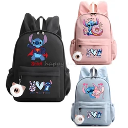 Hot Lilo Stitch Backpack for Girls Boys Teenager Children Rucksack Casual School Bags Travel Rabbit Ears Backpacks Mochila