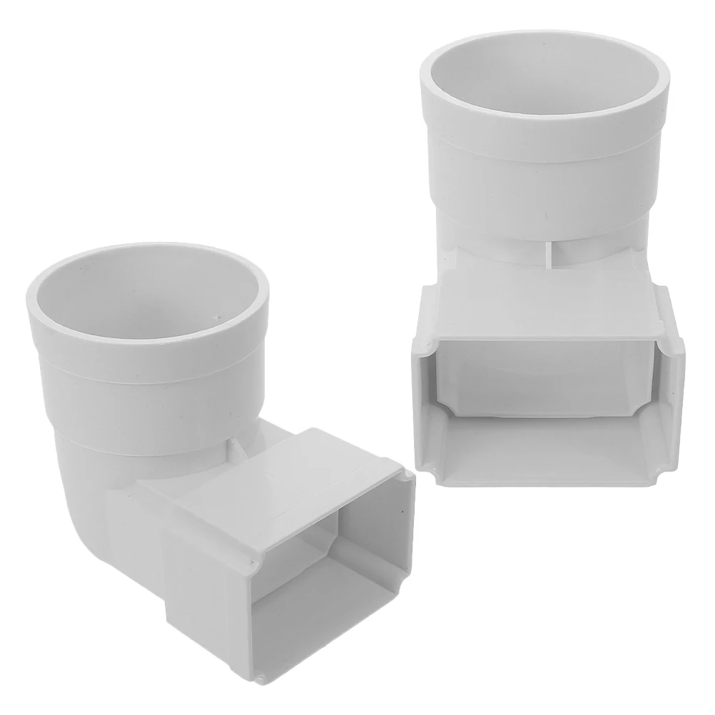 Adaptateur de tuyau de Drainage en plastique Durable, 2 pièces, pour toit, gouttière d'eau de pluie, Installation facile, faible entretien, maisons adaptées