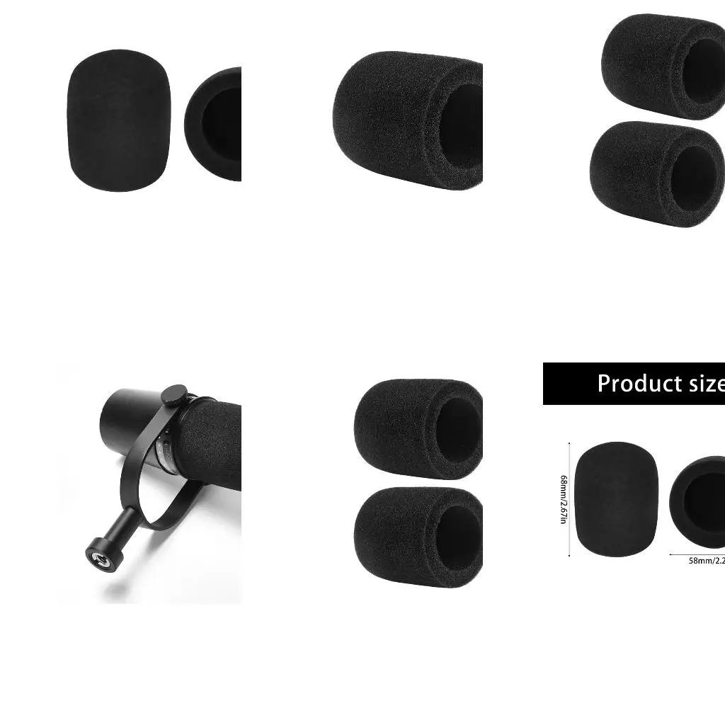 4XFC Universal Sponge Screen Small Foam Windscreen Simple Installs for MV7 MV7X Mics