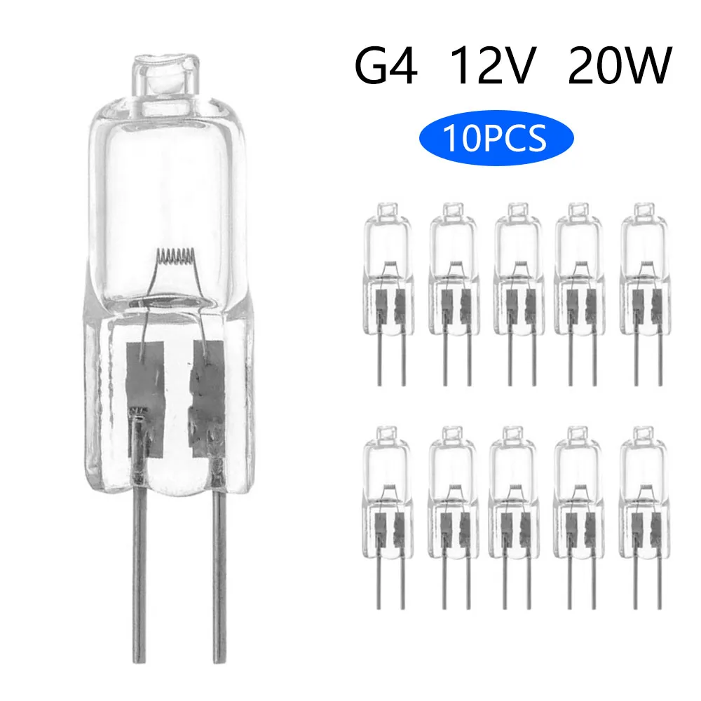G4 12V 20W Halogen Bulb Crystal Two-Pin Plug Lamp for Aroma Diffuser Replacement Low Voltage Lighting