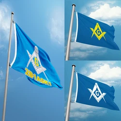 Masonic Flag 3X5 ft Custom Banner 90x150cm Sport Outdoor Mason Freedom Consistent Color On Both Sides Fine Sewing Resistance