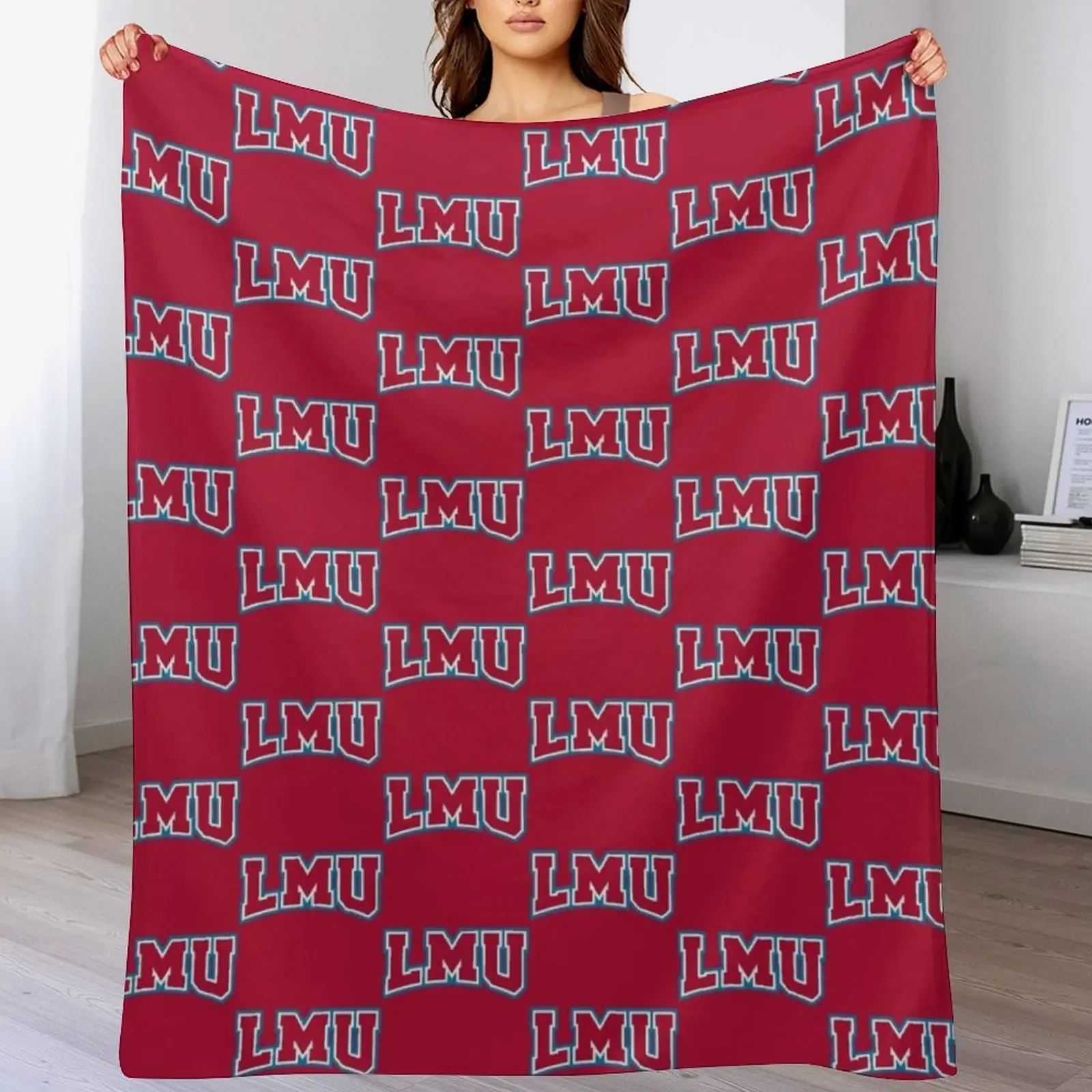

LMU Lions Throw Blanket Decoratives Blankets For Bed Heavy Warm Blankets