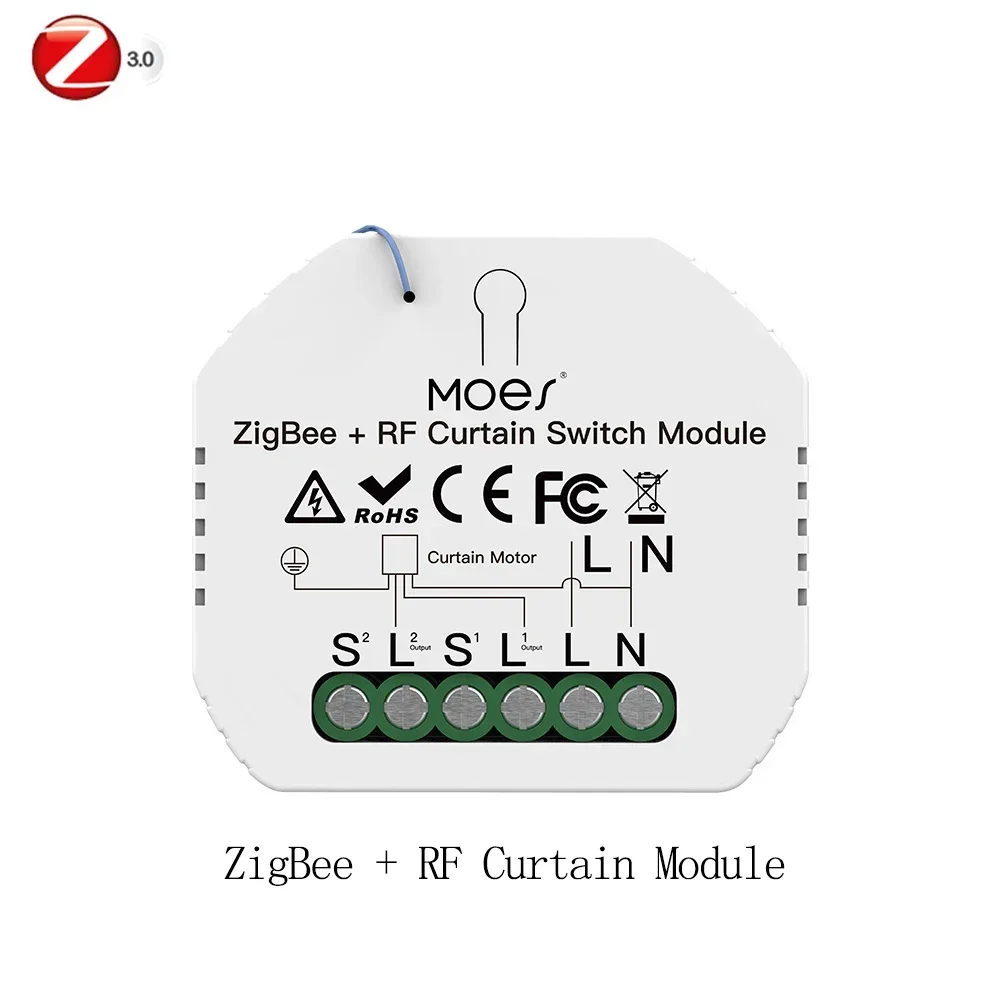 MOES Tuya ZigBee 3.0 slimme lichtschakelaar relaismodule 1/2/3 gang Smart Life/Tuya app-bediening, werkt met Alexa Google Home Yandex