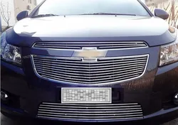 Car Front Bumper Grill Grille Cover Fits Chevrolet Classic CRUZE 2009-2014, Metal Stainless Steel Good Cooling Performance