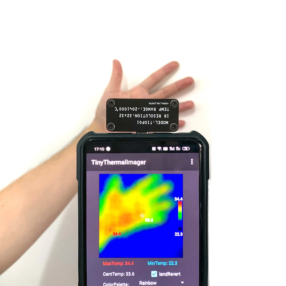 Mini termocamera 32*32 ad alta risoluzione 20~1000 ℃   per rilevatore di temperatura per telefoni cellulari Android tipo C