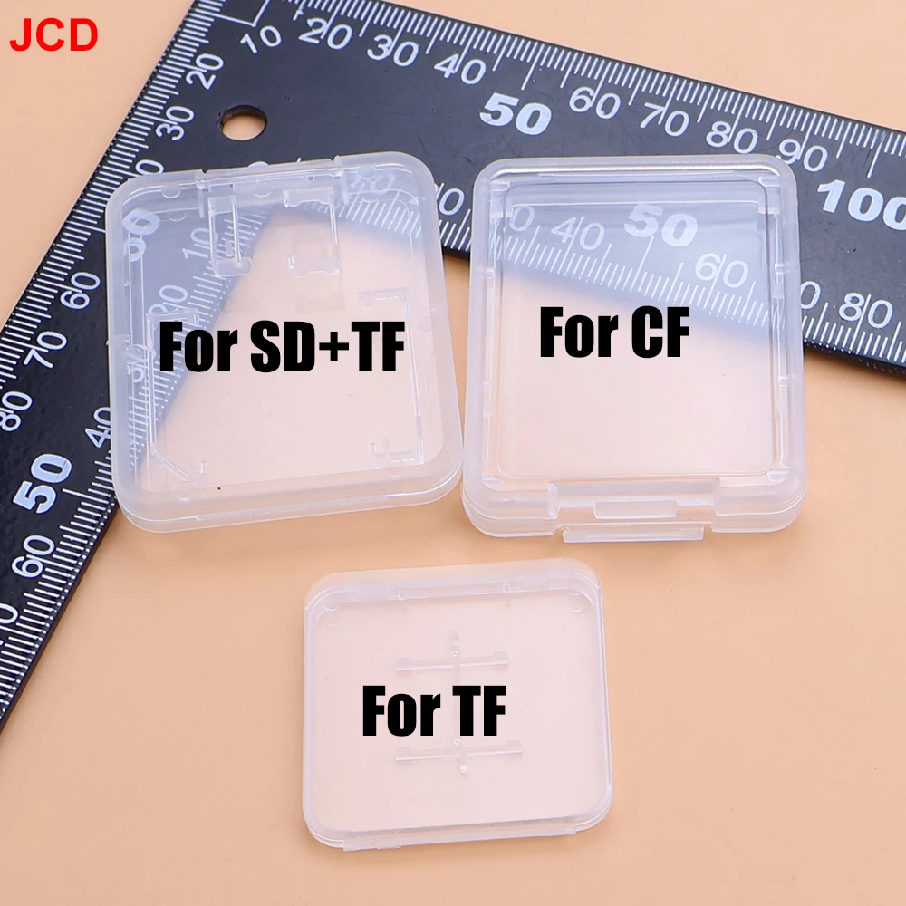JCD 5/10/20/50 Stück Aufbewahrungsbox für Speicherkarten SD DSLR Kamera CF Verpackung Transparente Abdeckung Kunststoff Handy TF-Kartenbox