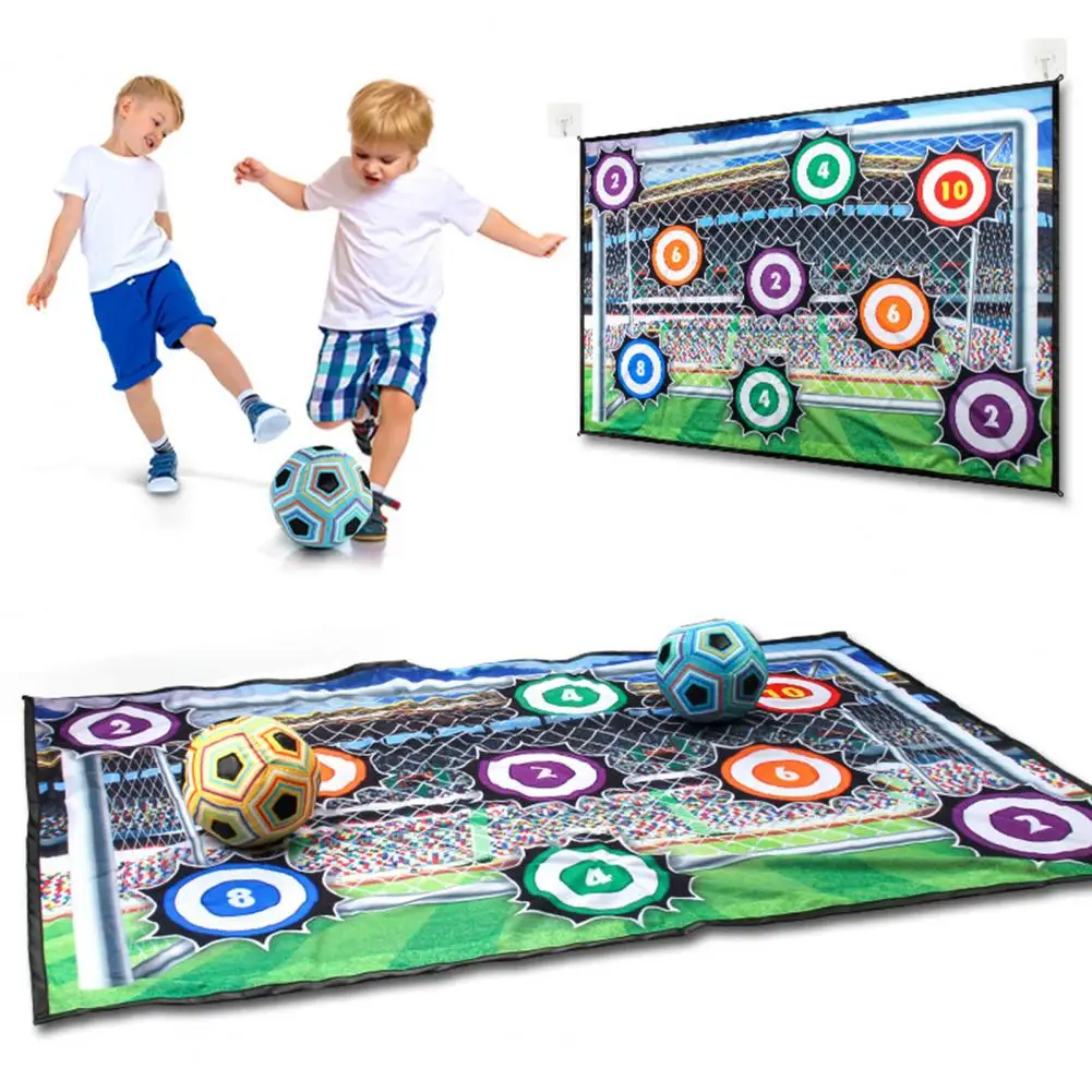 Soccer Game Fastener Tape Math Addition Subtraction Operations Scoring Folding Entertainment Cloth Football Goal Kids Game