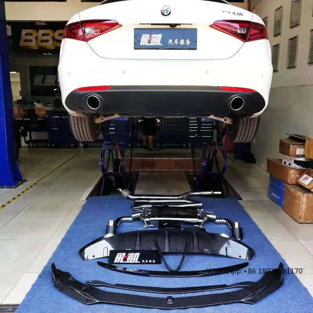 Pipa knalpot mobil baja tahan karat, barang baru untuk ALFA ROMEO Giulia 2.0T