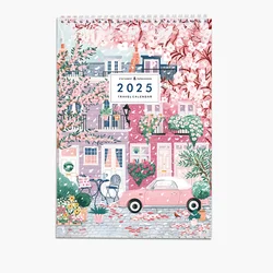 1pc 2025 new creative travel pattern design calendar, record good travel memories, plan important future travel