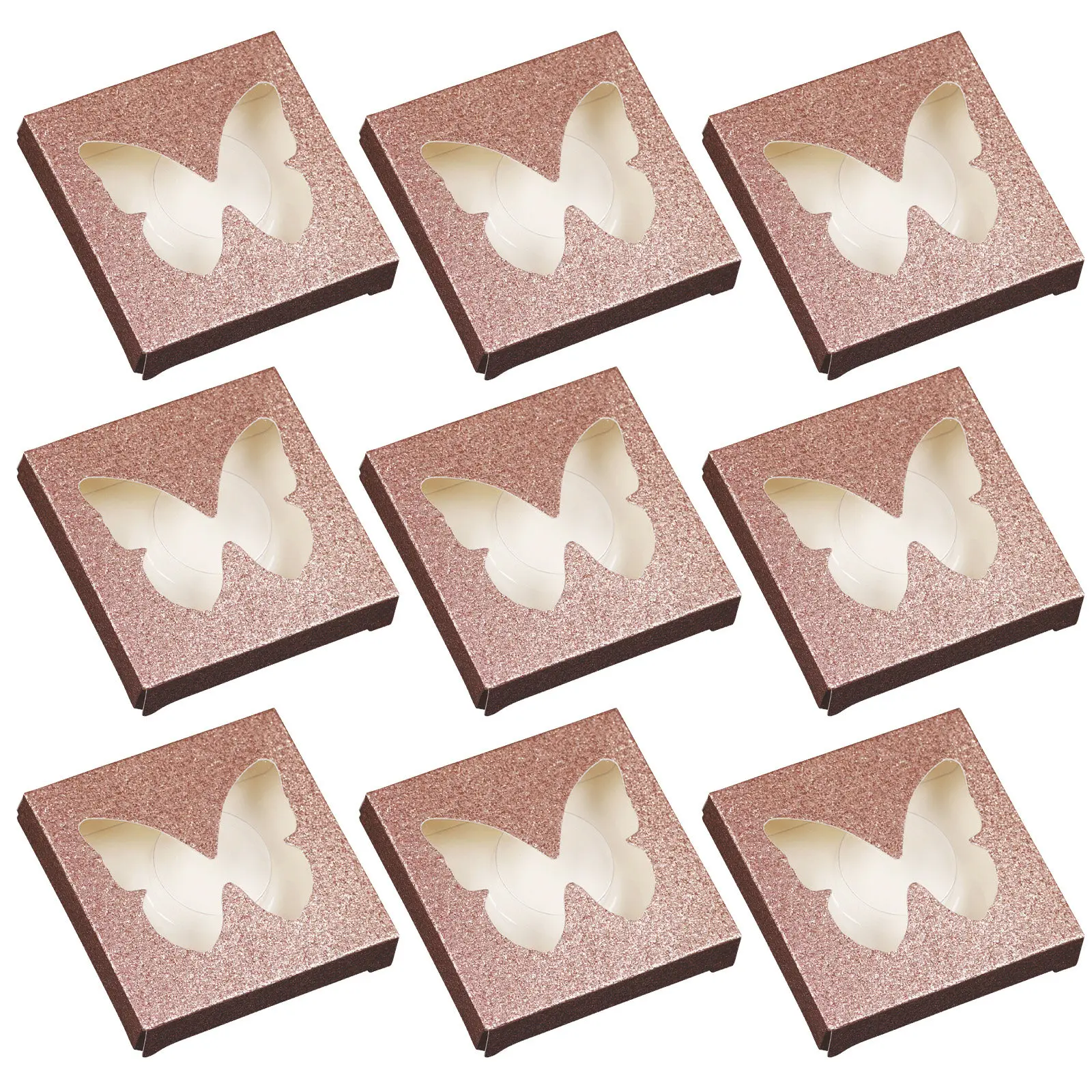 

30Pcs Empty Eyelash Packaging Box Compact False Eyelash Case Designed for Shape-Fit Storage Dust-Free Protection Portable Beauty