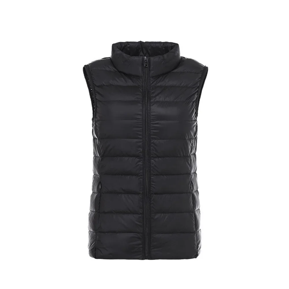 Women Ultra Light Down Jacket Vest Autumn Winter 2024 Lightweight White Duck Down Vest Coat Sleeveless Warm Windproof Waistcoat