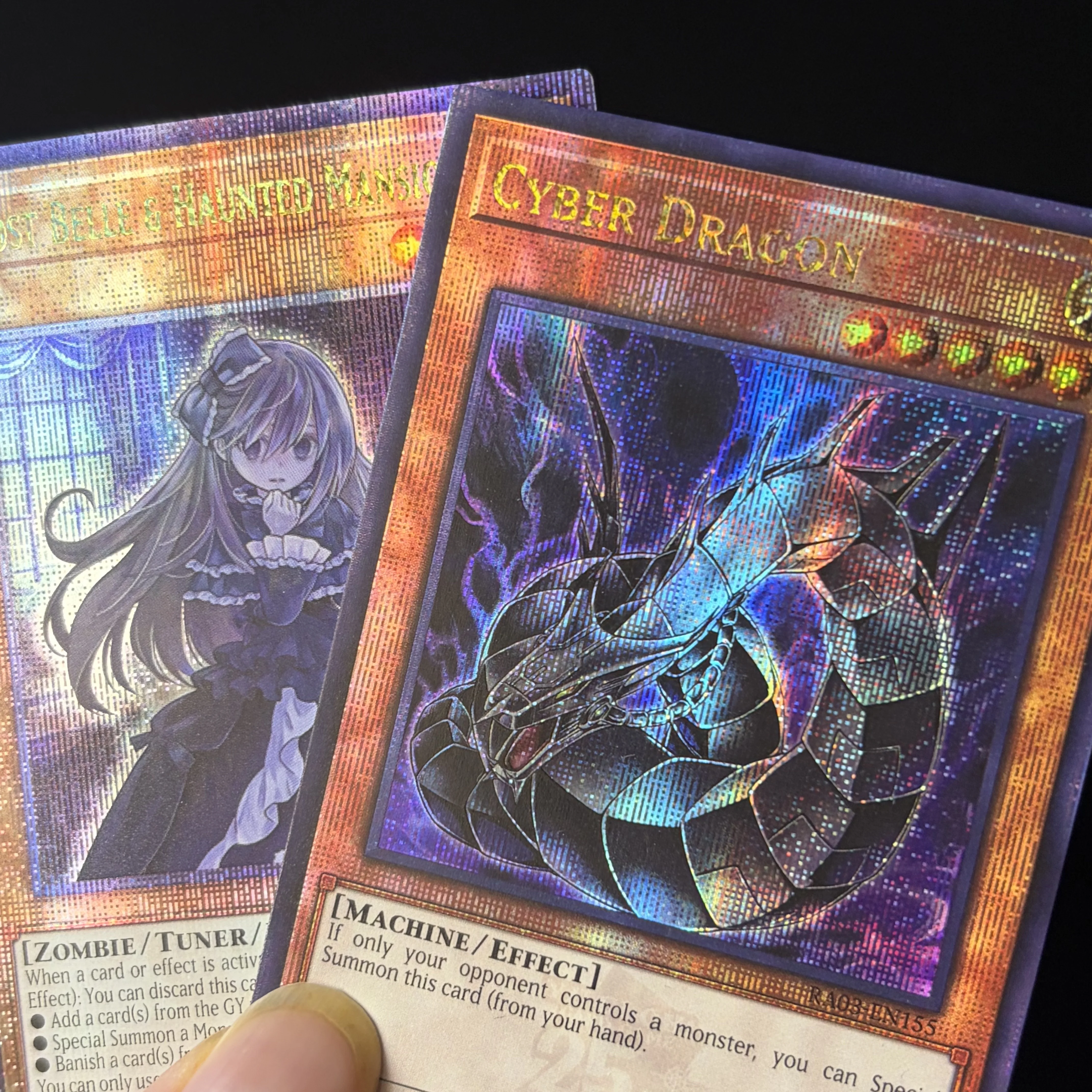 25th Yu-Gi-Oh Black Rose Moonlight Dragon Cyber Dragon Ghost Belle &Haunted Mansion TCG Collectible Trading Game Cards Toy Gifts