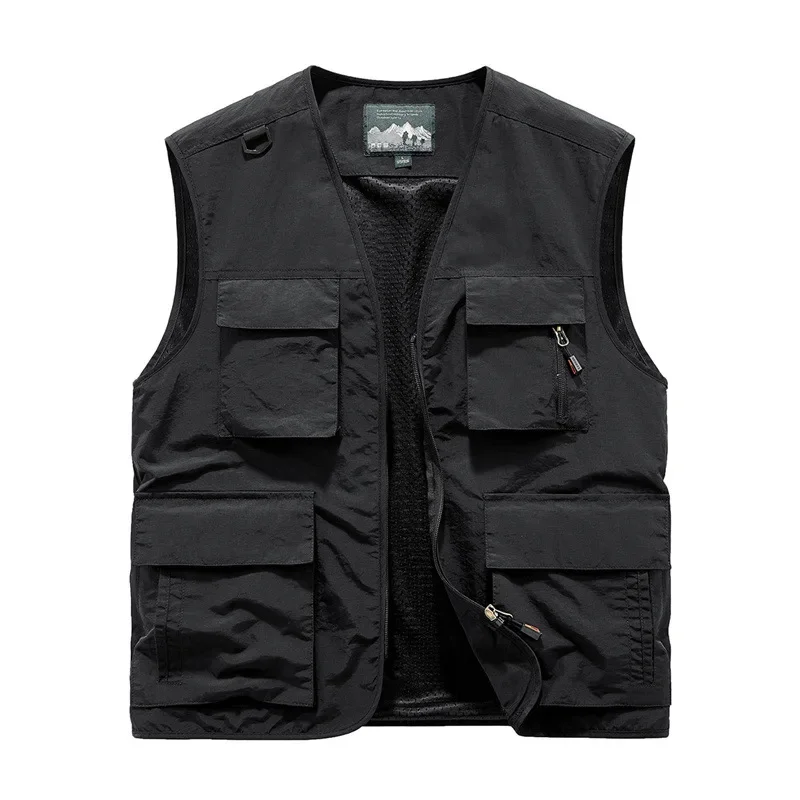 Tactics Vest Men Multi-Pocket Quick Dry Tank Top leggero traspirante pesca all'aperto campeggio arrampicata caccia estate