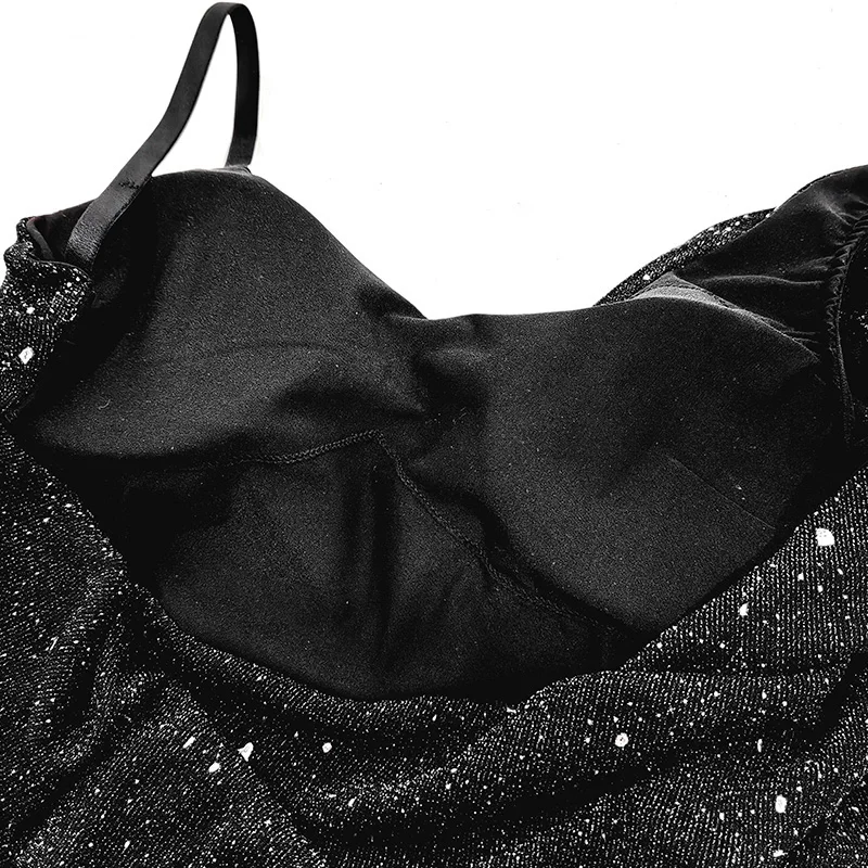 Sukienka do tańca latynoamerykańskiego damska z jednym rękawem, asymetryczna, seksowna, dla dorosłych, do tanga, cha cha, strój do ćwiczeń tanecznych, kostium na występy 3014