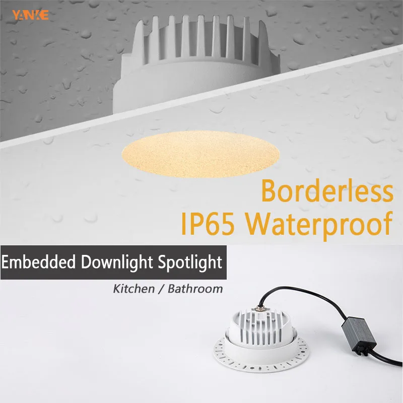 IP65 Waterproof Led Downlight Spotlight Recessed Ceiling Lights White Lamp Spot Light for Indoor Bathroom Kitchen Outdoor