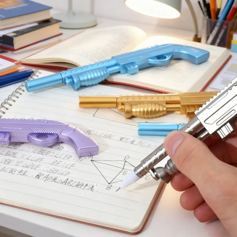 

1pc Creative Shotgun Shape Neutral Pen Signature Pens Weapon Water Pen Studemt Stationery Boy Gift Studying Tools