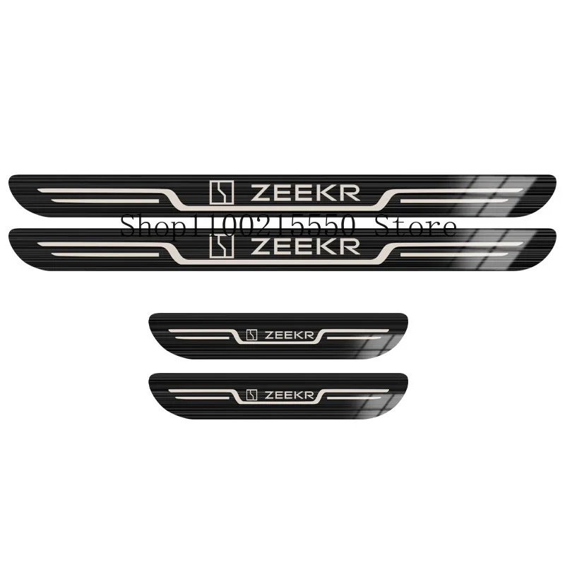 4-個車のドア敷居プロテクター-zeekr-7x-zeekr-001-009-007-2023-トリムスカッフペダルしきい値カバーアクセサリーステンレス鋼