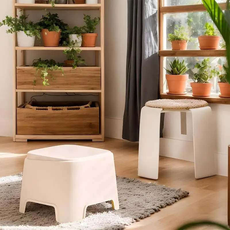 

Сидячий табурет, маленький табурет-ступенька, стул для душа для детей, легкий стул с подставкой для ног, современные аксессуары для ванной комнаты для семьи-подростков