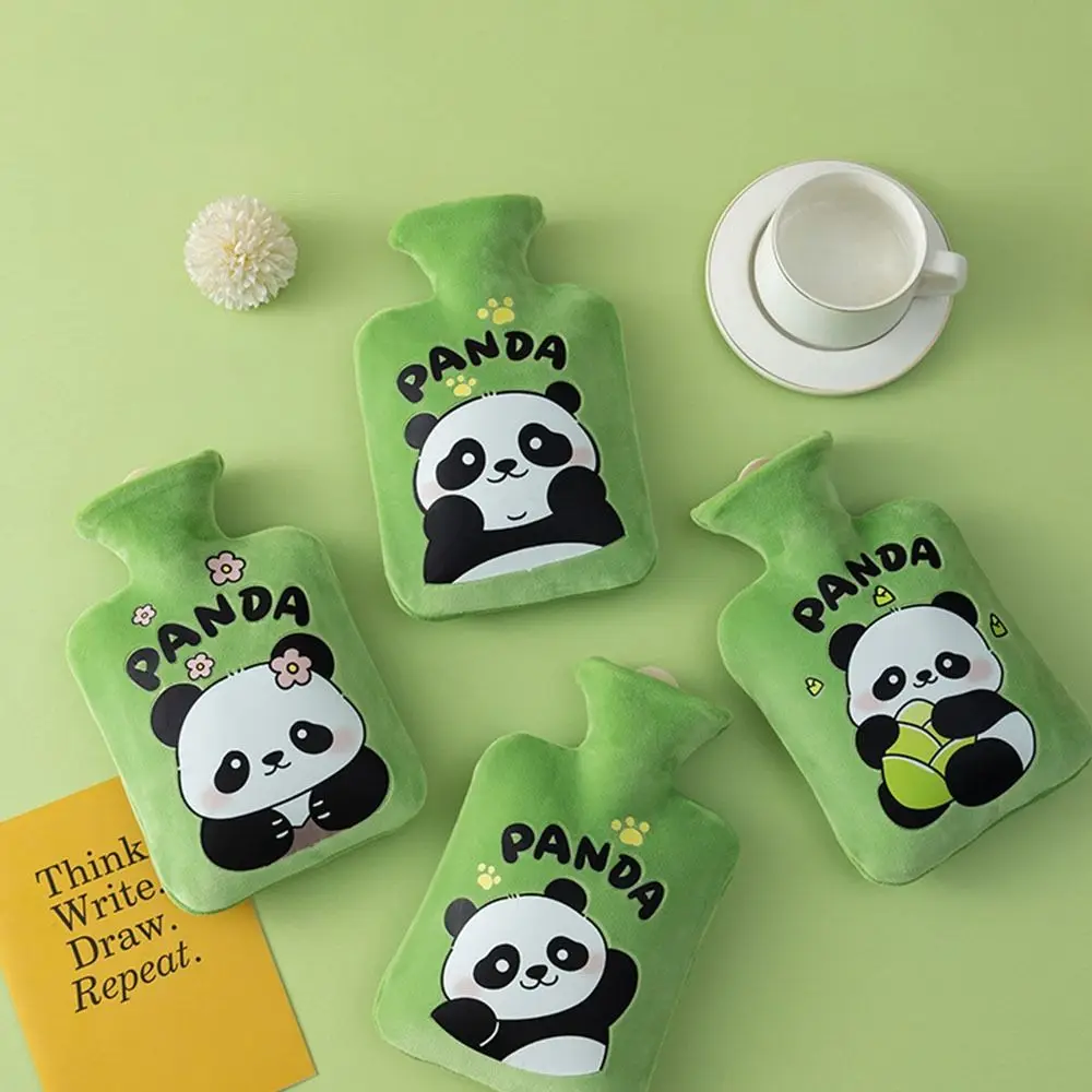 Fashion 500ml Hot Water Bottle Cute Cartoon Panda Plush Cover Multipurpose Portable Hot Water Bag