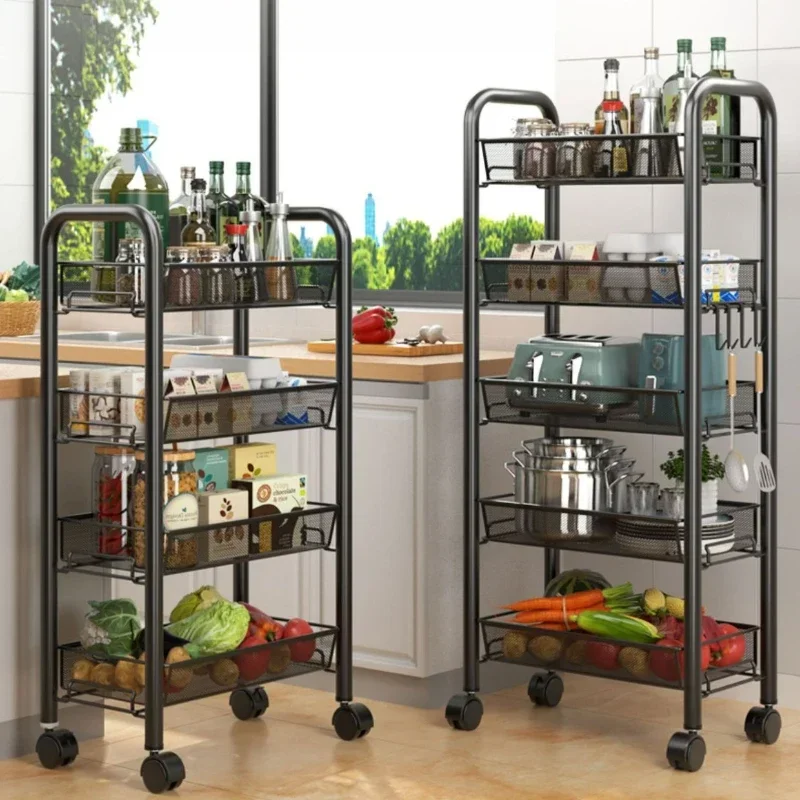 Rack Article Storage Shelf Floor Multi Layer Products Complete Collection Trolley Household Storage