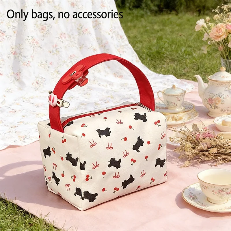 High Capacity Travel Makeup Bag Portable Sundries Organizer with Adorable Print Holds All Your Toiletries and Essential for Trip