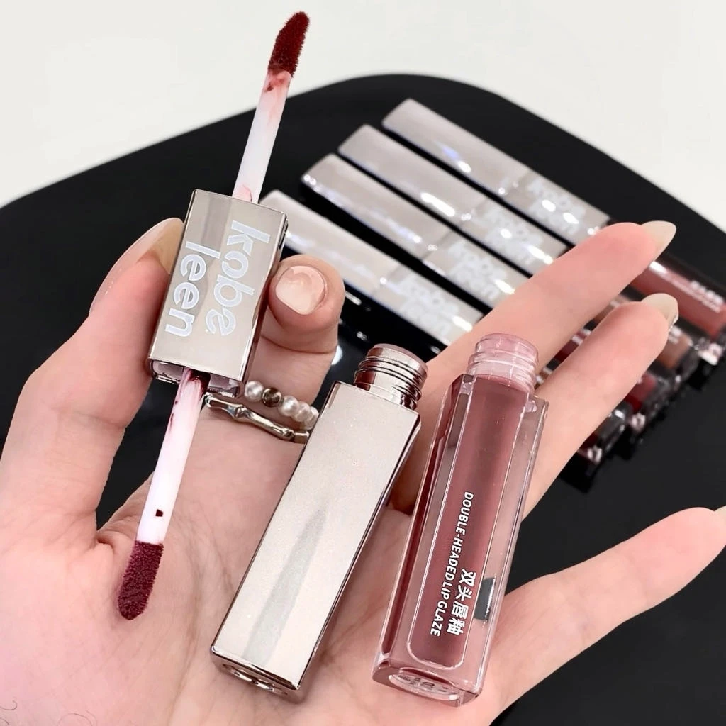 コベリーン ダブルヘッド リップグレイズ マットリップマッド クリアガラス ドッジングリップ ドライウォーター保湿ミラーリップグレイズ